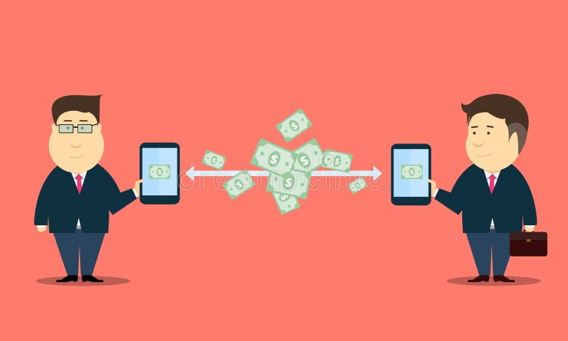 Secteur d'affaires de la téléphonie mobile sur la ligne milieux de vecteur de transaction illustration de vecteur Secteur d'affaires de la téléphonie mobile sur la ligne milieux de vecteur de transaction illustration de vecteur