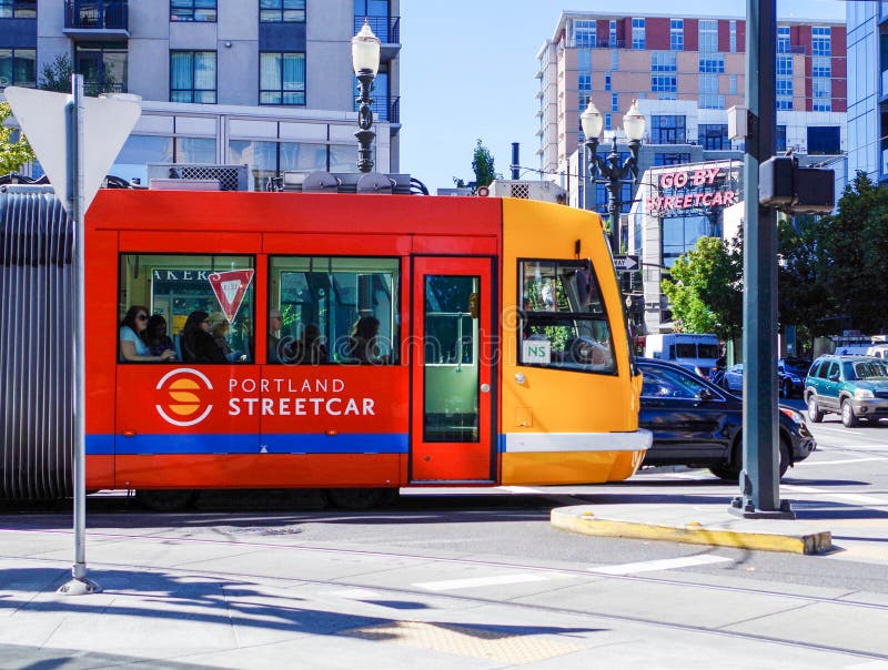 Secteur de perle de tramway de Portland image libre de droits Secteur de perle de tramway de Portland image libre de droits