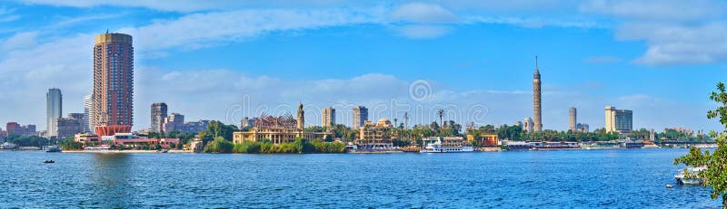 Secteurs de rive du Caire, Egypte images libres de droits Secteurs de rive du Caire, Egypte images libres de droits