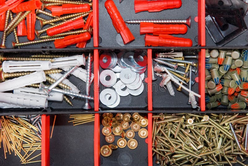 Sections with small construction objects royalty free stock image