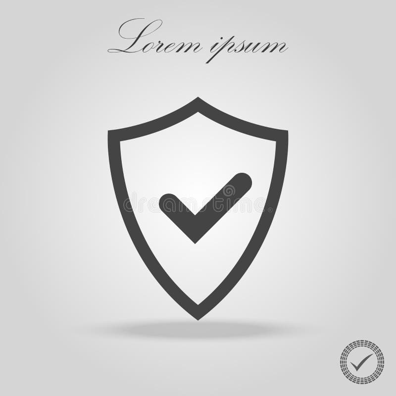 Secure, best shield protection logo vector. shield and check mark conception stock illustration