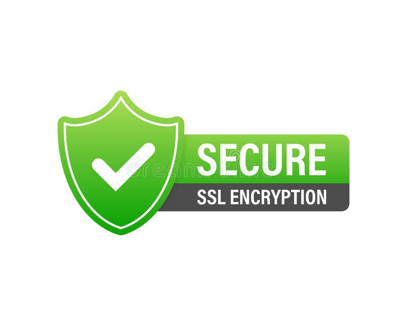 Secure connection icon vector illustration isolated on white background, flat style secured ssl shield symbols vector illustration