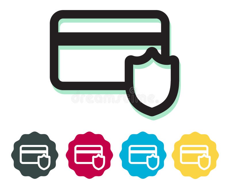 Secure Credit Card Payment Icon Stock Illustration Illustration of