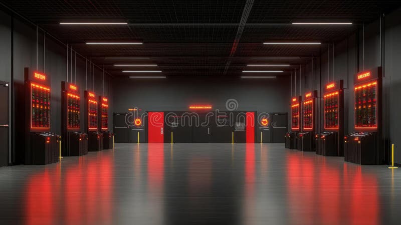 Secure Data Center, Advanced Technology stock photography