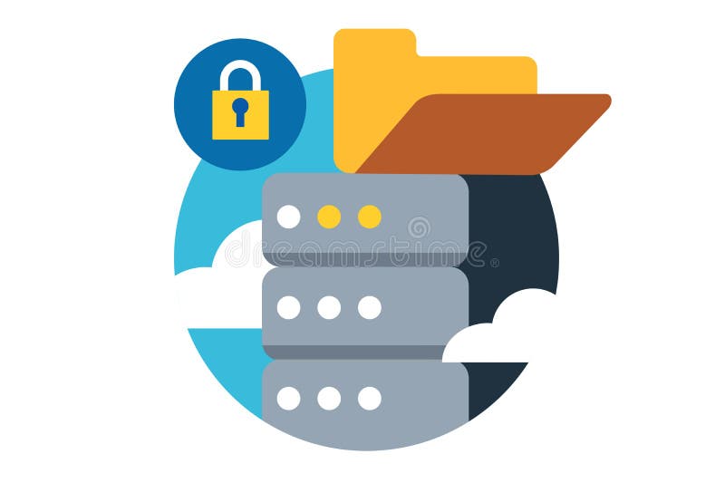 Secure data center system royalty free illustration