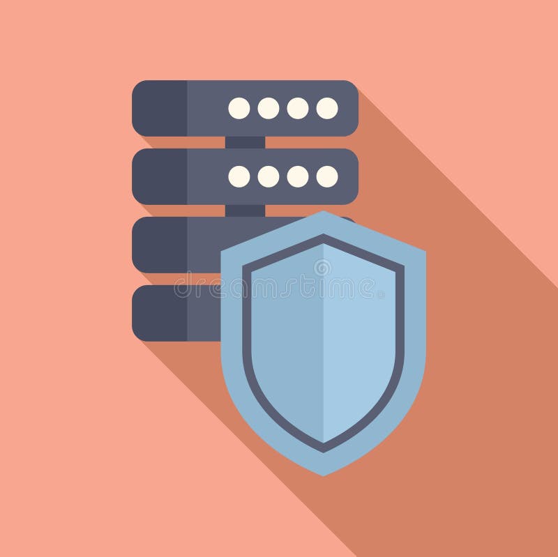 Secure data server protection concept icon vector illustration