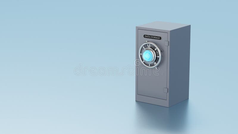 Secure Data Storage Concept vector illustration