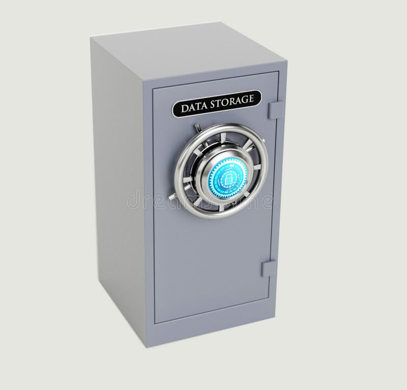 Secure Data Storage Concept stock illustration