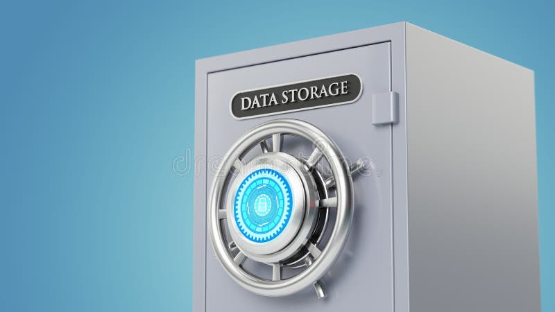 Secure Data Storage Concept stock illustration
