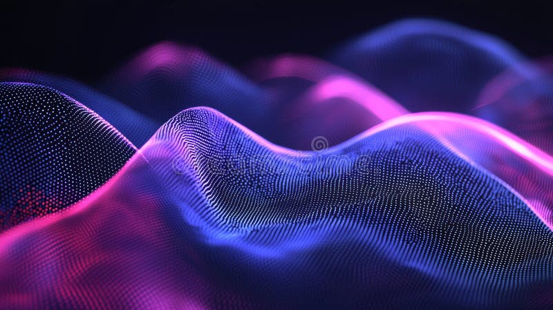 Secure data streams securing themselves as they travel across networks, visualized with glowing locks. stock image