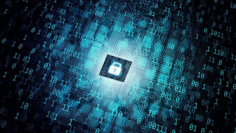 Secure internet data processing concept royalty free stock images
