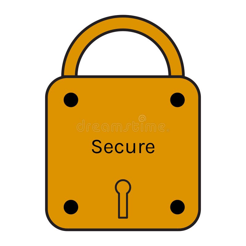 Secure key icon royalty free illustration