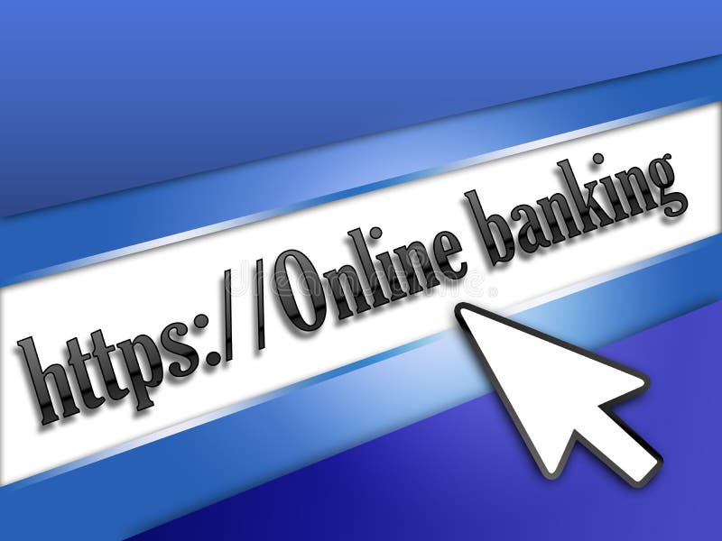 Secure online banking vector illustration