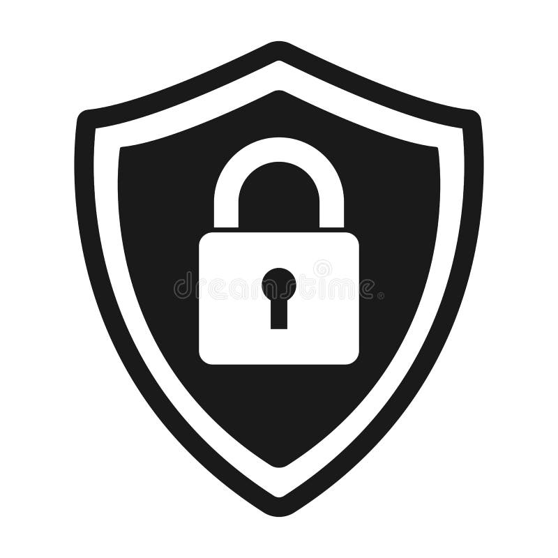 Secure protection abstract logo. vector shield lock Icon