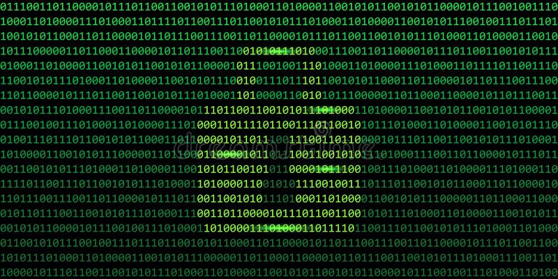 Secure web connection binary code with lock background stock illustration