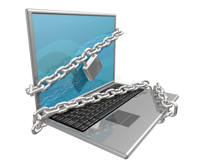 Secure your Computer vector illustration