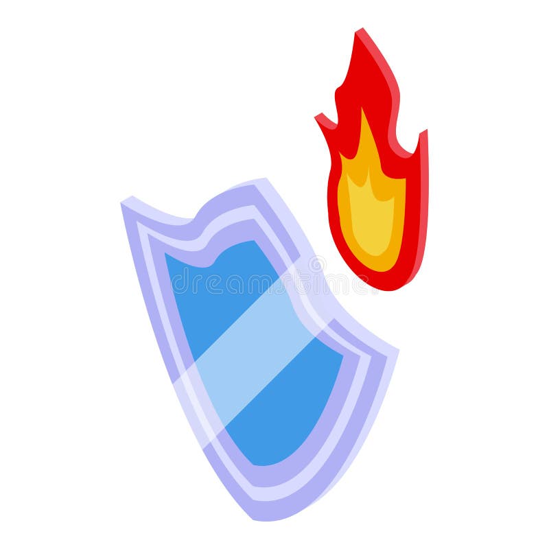 Secured Shield Risk Icon Isometric Vector. Finance Return Stock Vector