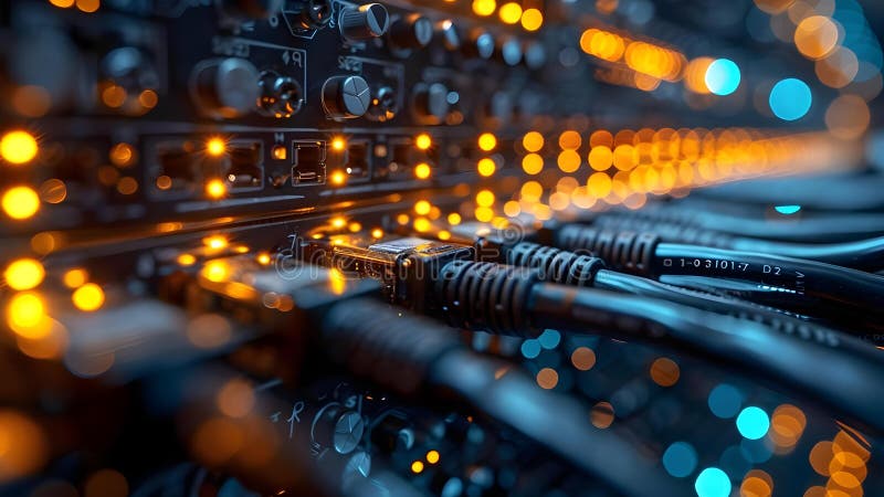 Securing data and communication within computer networks through cybersecurity technology and royalty free illustration