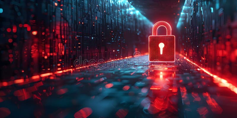Securing Data Packets for Safe Transfer Across a Protected Network with Encrypted Protocols. vector illustration