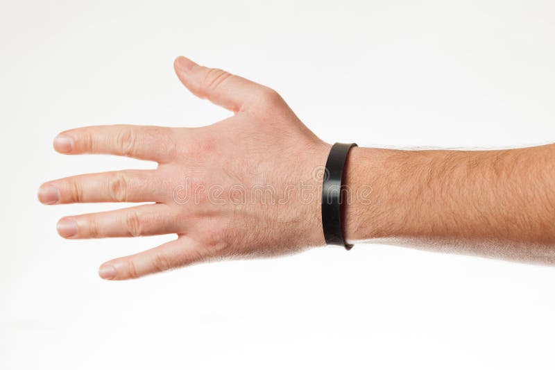 Download Security Black Rubber Bracelet Mockup Paper Branding Wristband Stock Image Image Of Cheap Adhesive 172061465