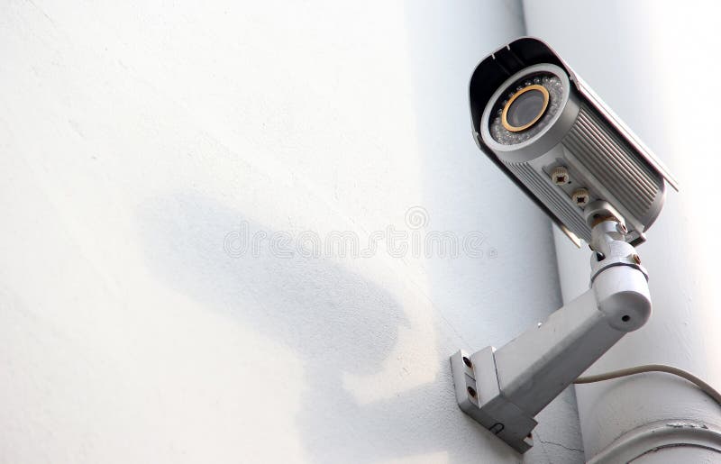 Security Camera on the Wall Stock Photo Image of cctv, video 107482306