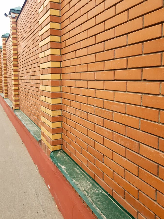 Security Camera Outside on a Modern Brick Wall Stock Photo Image of green, protection 273081314