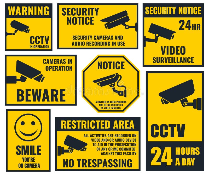 CCTV in operation safety camera Sign 20cmx15cm rigid video recording 