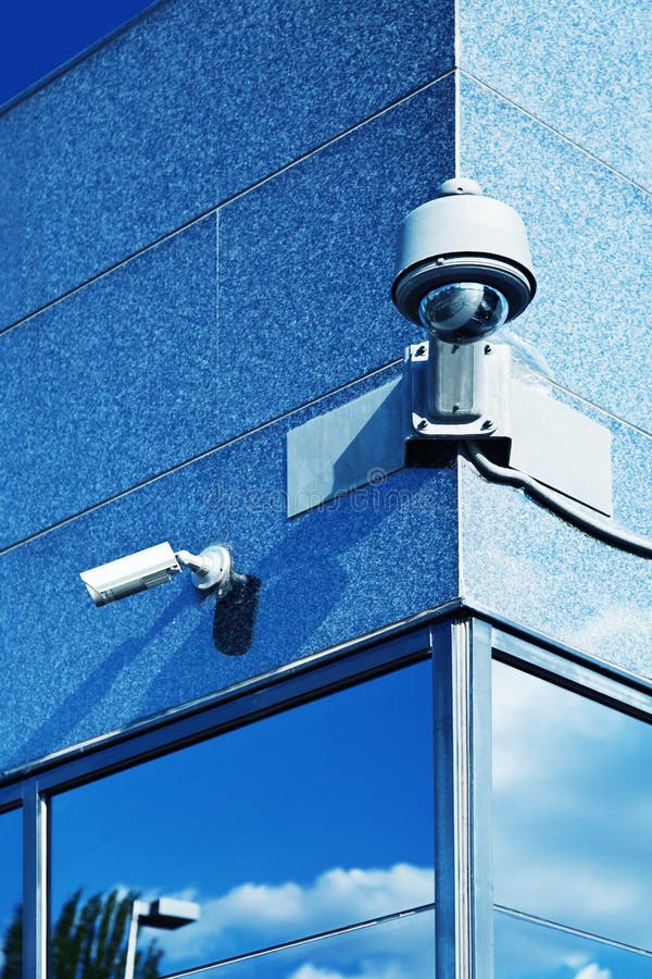 Security Cameras in a Modern Building