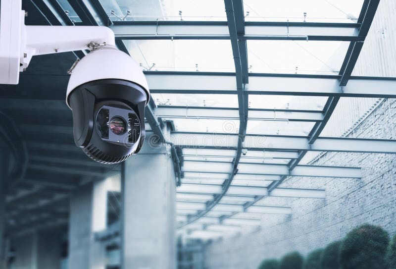Security, CCTV Camera in the Office Building Stock Image Image of