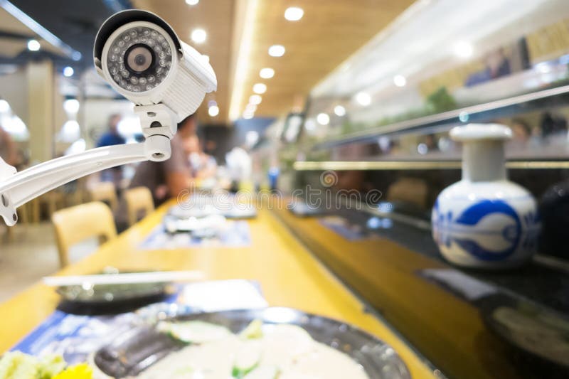 Security CCTV Camera or Surveillance System in Japanese Restaurant