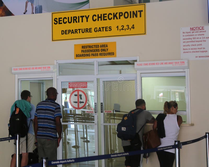 Security Checkpoint at Maurice International Airport in Grenada