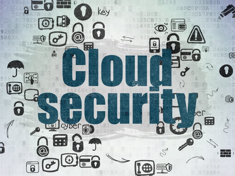 Security concept: Cloud Security on Digital Paper royalty free stock photo Security concept: Cloud Security on Digital Paper royalty free stock photo