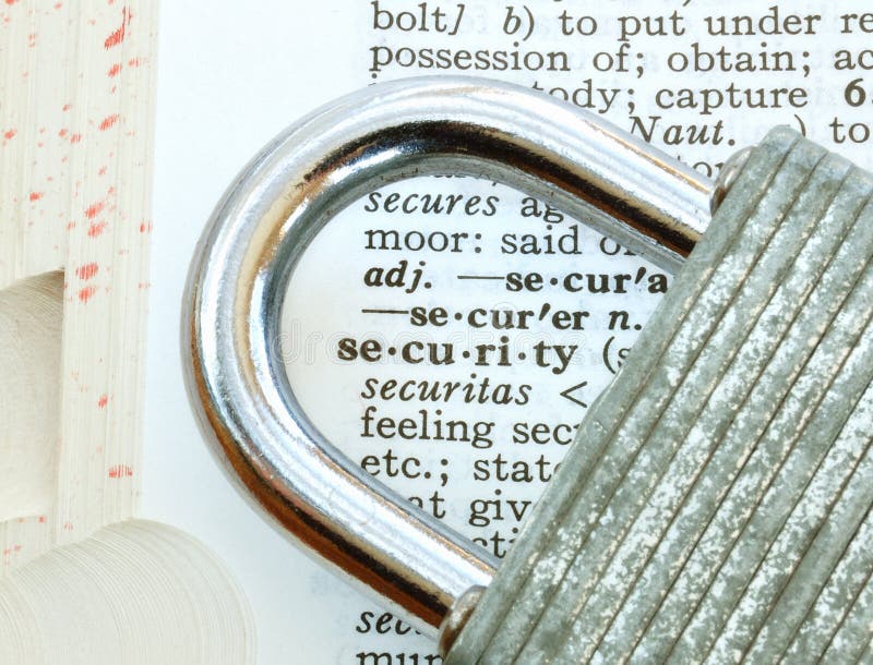 Security Defined with Lock stock photo. Image of safe 12421694