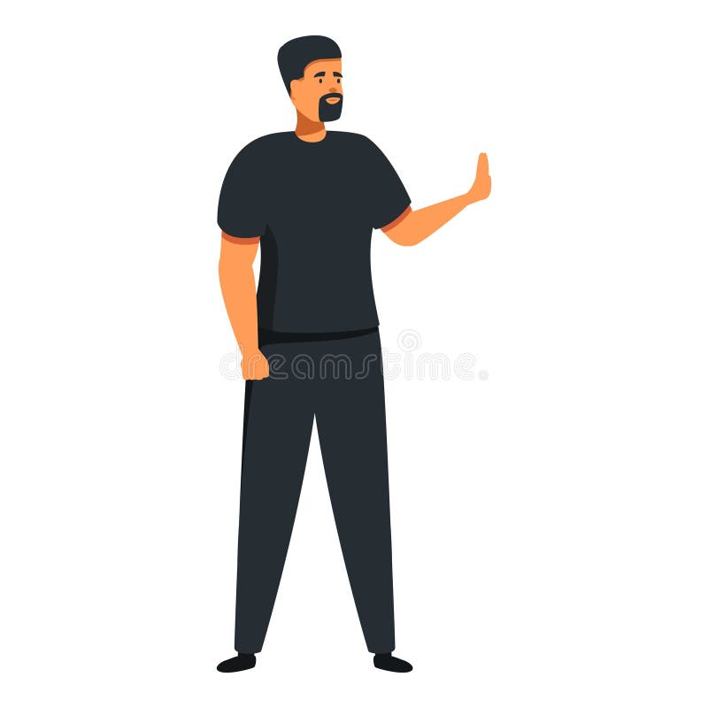 Security guard making stop gesture with hand royalty free illustration