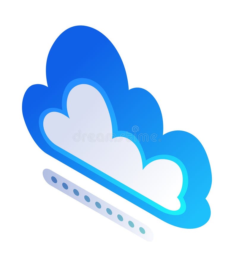 Security isometric. Cloud icon, future technology for verification. Cyber security and data protection concept. High stock illustration