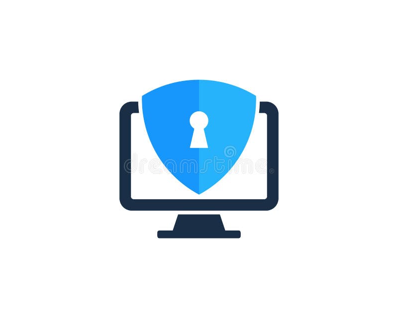 Security Lock Computer Icon Logo Design Element stock illustration