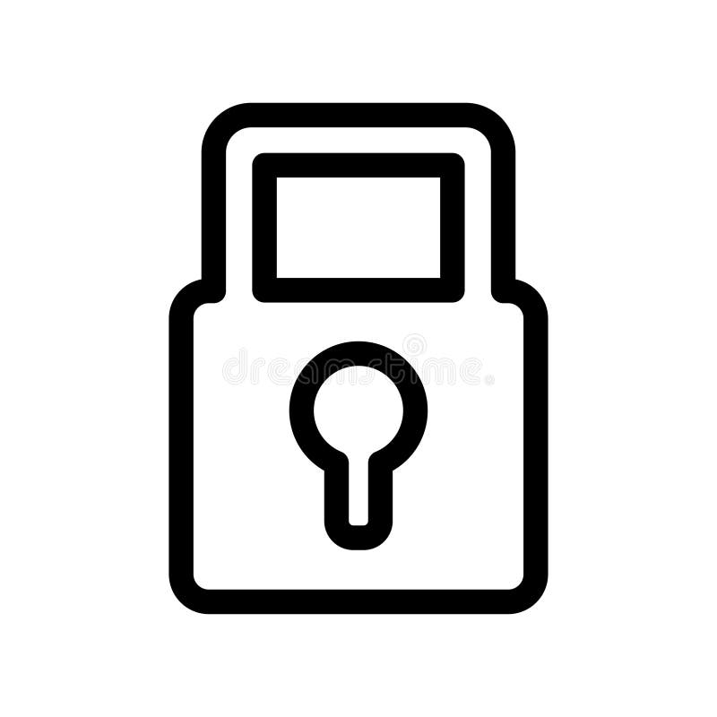 Security Lock Icon stock vector. Illustration of meticulously 219805508