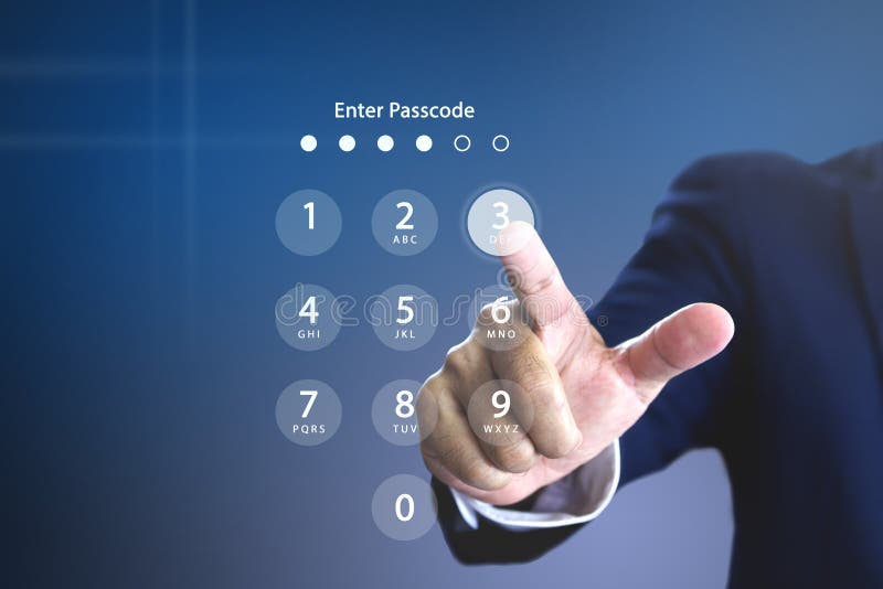 Security passcode or password entering royalty free stock photography Security passcode or password entering royalty free stock photography