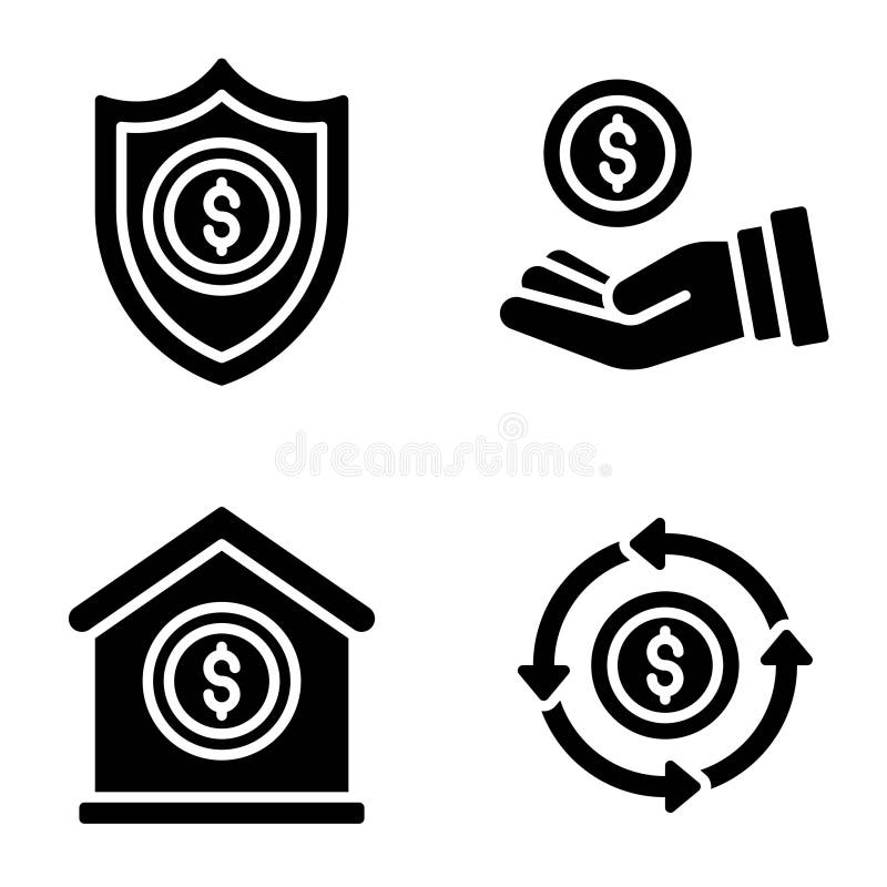 Security of Payment Icon Set Payment Related Vector Stock Vector Illustration of security