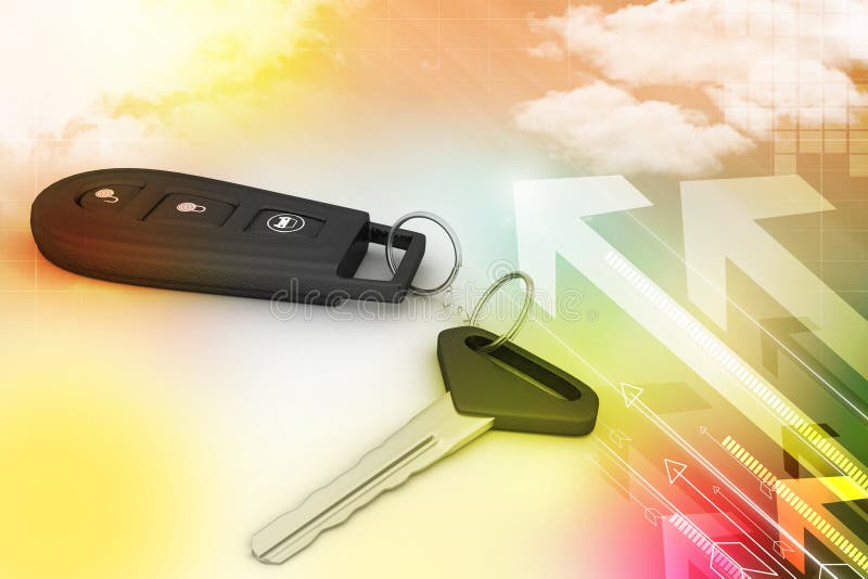 Security Remote Control for Your Car Stock Illustration Illustration
