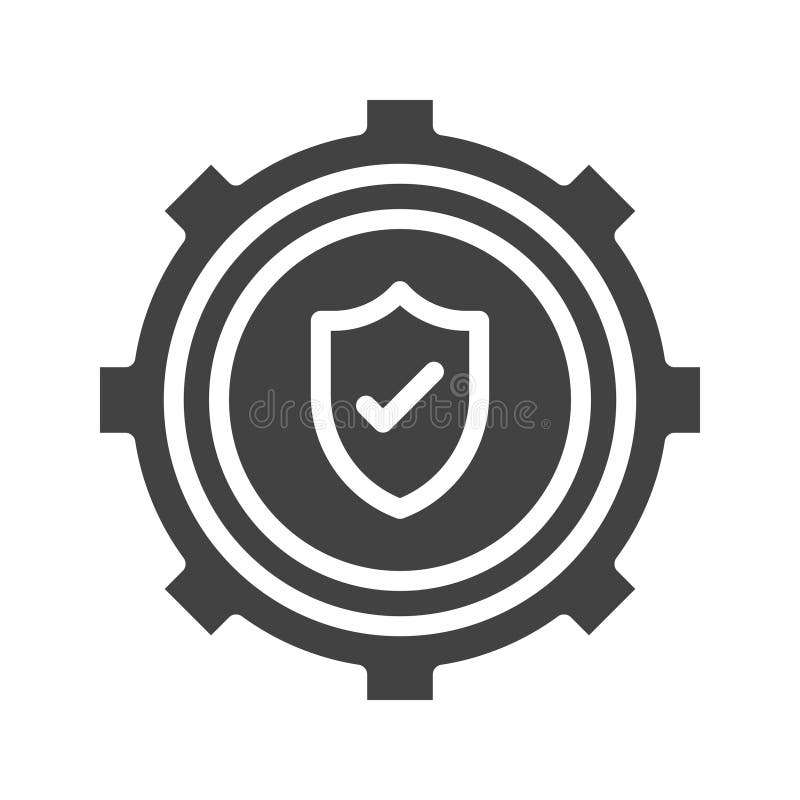 Security Settings Icon Image. stock illustration