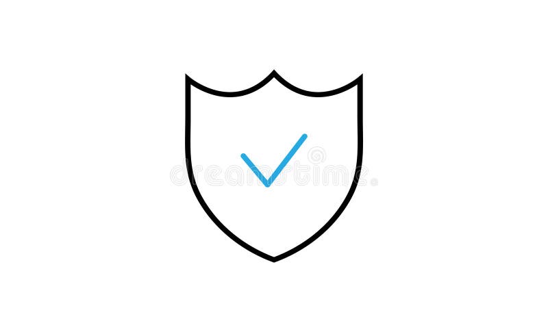 Security settings icon. Secure Shield Icon with Check Mark. Representing Safety and Protection. vector illustration