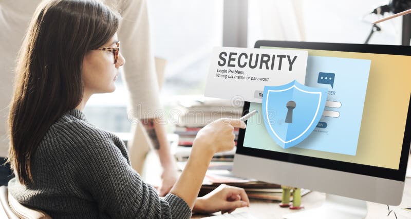 Security System Access Password Data Network Surveillance Concept stock photo