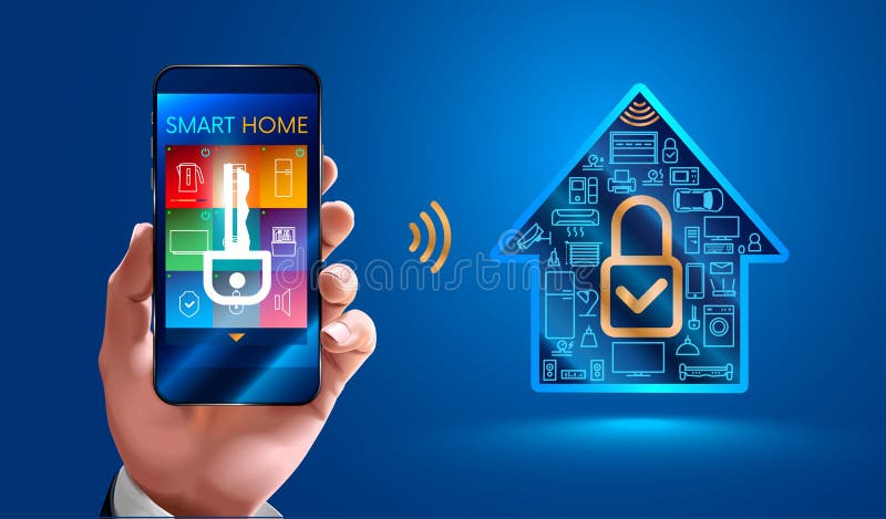Security system for smart home vector illustration Security system for smart home vector illustration