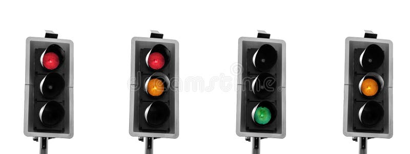 Secvență de lumină de trafic royalty free stock photos