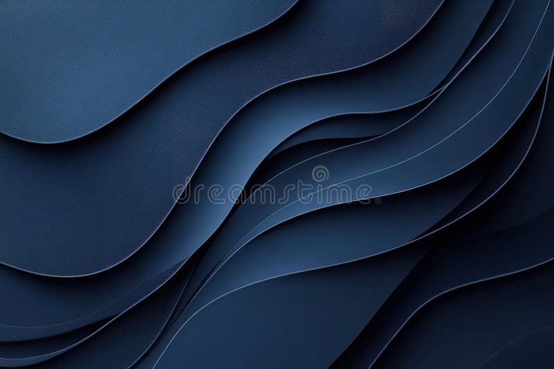 Seda azul medianoche : Fondo de textura de gradiente elegante. Drape lujoso y profundo de tela azul. Ideal para el diseño stock de ilustración