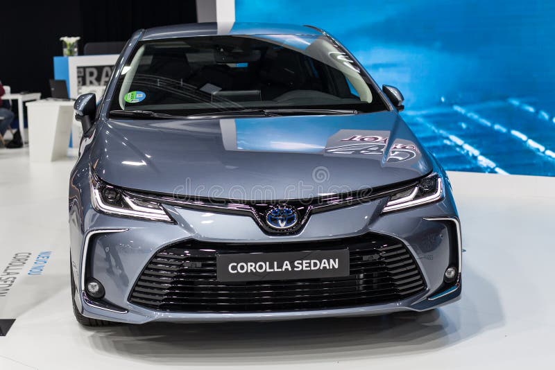 Sedan de Toyota Corolla no autom?vel Barcelona 2019 fotos de stock Sedan de Toyota Corolla no autom?vel Barcelona 2019 fotos de stock