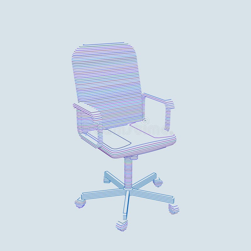 Sedia a strisce dell'ufficio illustrazione di contorno di vettore illustrazione vettoriale Sedia a strisce dell'ufficio illustrazione di contorno di vettore illustrazione vettoriale