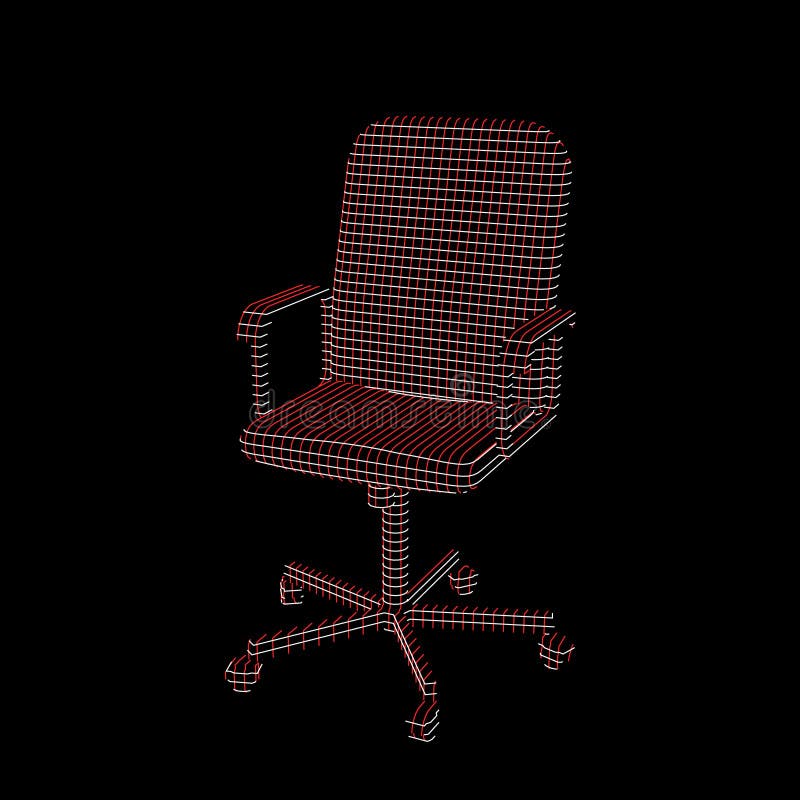 Sedia a strisce dell'ufficio illustrazione di contorno di vettore illustrazione di stock Sedia a strisce dell'ufficio illustrazione di contorno di vettore illustrazione di stock