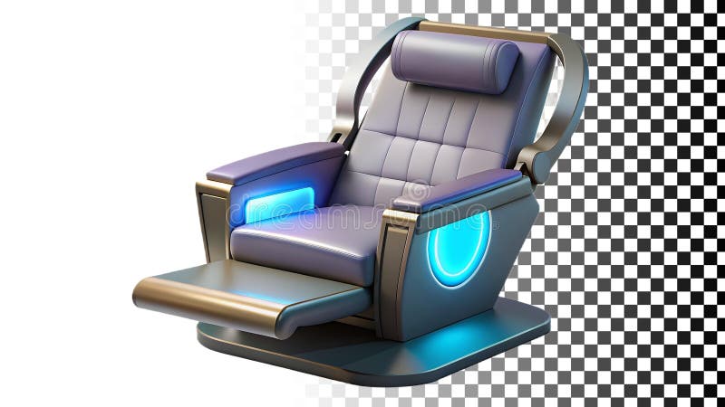 Sedile da gioco ergonomico per i videogamer con immagini trasparenti Immagine Generative AI illustrazione di stock